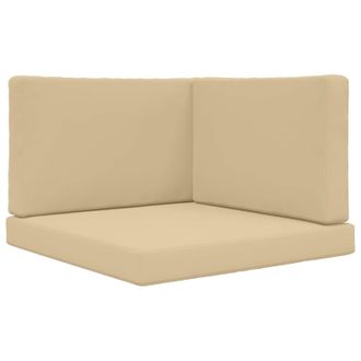 vidaXL Coj&iacute;n Para Sof&aacute; De Exterior 3 Pcs Beige Poli&eacute;ster Vidaxl