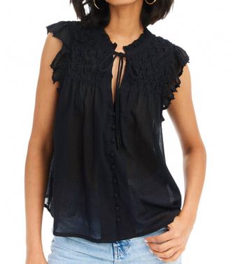 Allison New York Beaded Mckay Top In Black