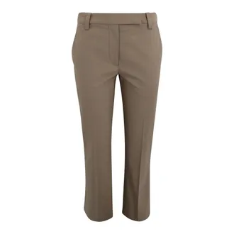 Brunello Cucinelli Brunello Cucinelli, Cropped Trousers, female, Brown, Size: XS Cropped Trousers
