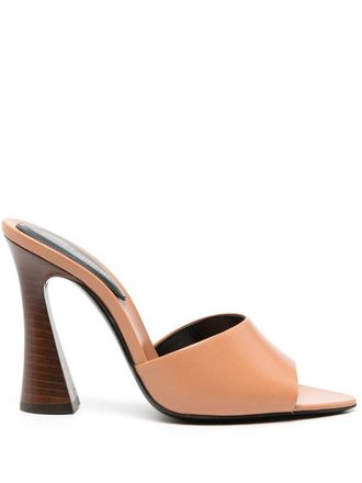 Saint Laurent 105mm Suite leather sandals - Neutrals