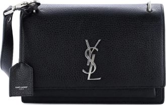 Saint Laurent Borsa a tracolla Sunset media in pelle - Nero