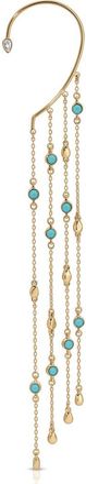 Ettika Linear Chain Statement Ear Cuff in Turquoise at Nordstrom