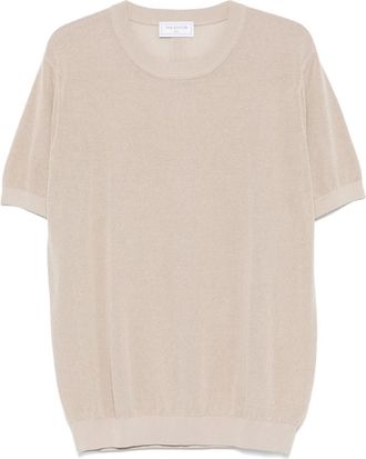 The Editor T-shirt in maglia traforata - Grigio