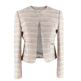 Trussardi Multicolour Tweed Jacket With Sequin Detail Size XXS
