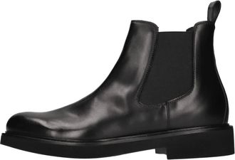 Rossano Bisconti Beatles Enkellaarsjes - Heren - Chelseaboots - Zwart - 45 EU - Leer - Schoenen