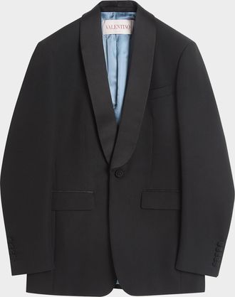 Valentino Garavani Men & apos;s Grain de Poudre Shawl Sport Coat