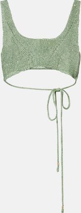 Bananhot Alma sequined knitted crop top