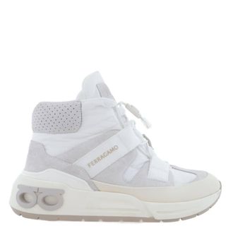 Ferragamo Cosma High-Top Panelled Sneakers, Size 7