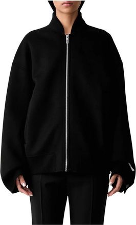 Sportmax Bomber de Lana Pura Doble - Jackets - Mujer - Negro - S