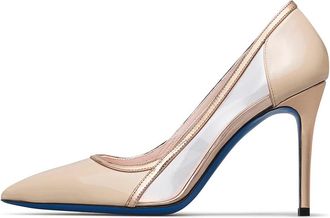 Loriblu Nappa Pump - Dames - Pumps - Beige - 37 EU - Leer - Schoenen