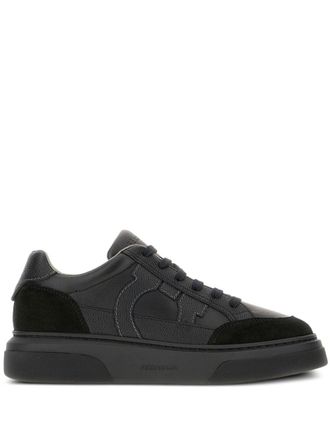 Ferragamo Cassina sneakers - men - Calf Leather/Rubber/Bos Taurus/Calf Suede - 6EEE - Black