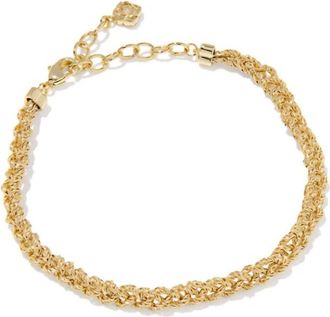 Kendra Scott Womens Gabriella Braided Chain Bracelet In Gold