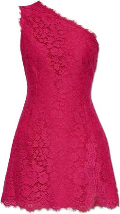 Dolce & Gabbana Kanten jurk met off-shoulder ontwerp - Dames - Feestkleedjes - Roze - S - Kleedjes