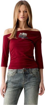 Miss Sixty Longsleeve Top - Dames - Longsleeves - Rood - S - Katoen - Tops