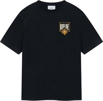 Rhude PLAYING CARD T SHIRT Size: M, colour: BLACK