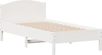 vidaXL Estructura De Cama Sin Colch&oacute;n Madera Maciza Blanca 75x190 Cm Vidaxl