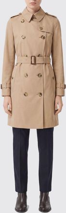 Burberry Trench doppiopetto in cotone lungo al ginocchio con cintura e mostrine