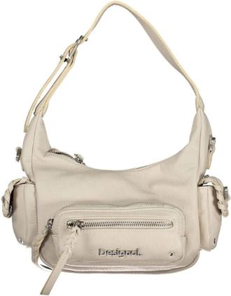 Desigual Polyurethane Handbag - Dames - Schoudertassen - Beige - ONE Size - Tassen