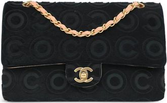 Chanel Borsa a spalla Classic Double Flap media 2002-2003 - Nero