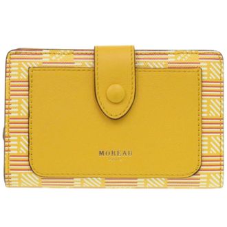 Moreau gold yellow Leather Wallet (Bi-Fold) (Pre-Owned)