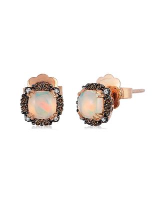 Le Vian Neopolitan Opal 14K Rose Gold 0.84 Ct. Tw. Diamond & Opal Earrings