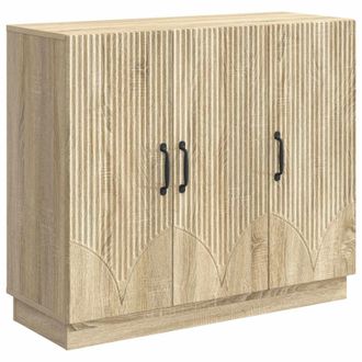 vidaXL Aparador Roble Sonoma 89 X 34,5 X 77 Cm Madera De Ingenier&iacute;a Vidaxl