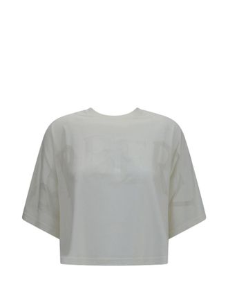Burberry White Logo Crew Neck T-Shirt