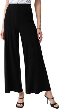 Joseph Ribkoff Wide Broeken - Dames - Wijde Broeken - Zwart - 4XL - Leer - Broeken