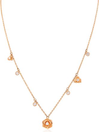 Piaget Rose 18k Rose Gold 0.38 CT Diamond Necklace