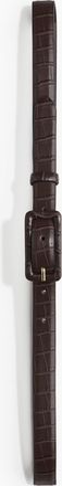 H&M Schmaler geprägter Gürtel - Brown