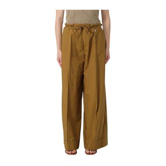 Liu Jo Wide Trousers, female, Orange, L, Elegant Wide Leg Trousers