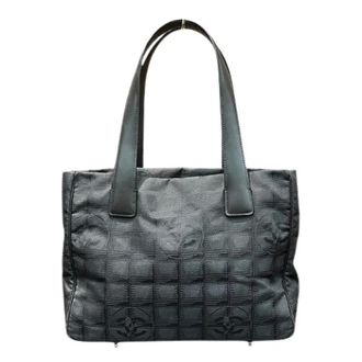 Chanel Pre-owned Tote Bags, female, Black, Size: ONE SIZE Pre-owned Nylon Tote Bag