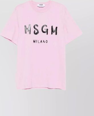 Msgm graphic print crew neck short sleeve t-shirt