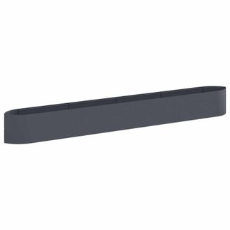 vidaXL Cama De Jard&iacute;n Elevada Gris Antracita 380 X 40 X 40 Cm Acero Vidaxl