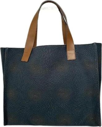 Marni Pre-owned Tote Bags, female, Blue, Size: ONE SIZE Pre-owned Canvas Tote Bag