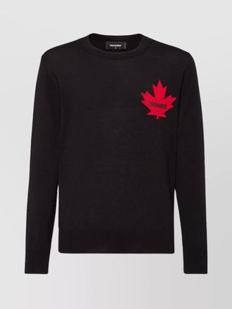 Dsquared2 wool intarsia-knit logo crew-neck jumper