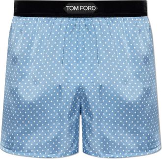 Tom Ford Zijden Boxershorts - Heren - Onderbroek - Blauw - M - Satijn - Ondergoed