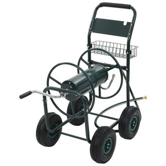 vidaXL Vidaxl - Carrito De Manguera Para Jard&iacute;n Conector De 1/2 Acero 75 M