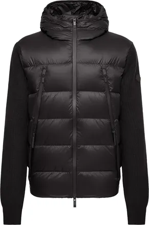 Moncler Moncler Wool Padded Zip-up Cardigan, Men, Black, Size: 3xl
