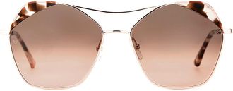 Etnia Barcelona Kalahari Sun HVPK Womens Sunglasses Gold Size 57