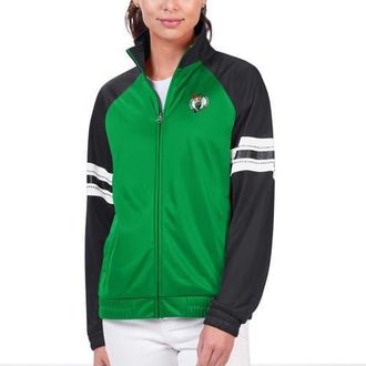 G-III 4Her by Carl Banks Womens G-III 4Her by Carl Banks Kelly Green Boston Celtics Main Player Raglan Rhinestone Full-Zip Track Jacket at Nordstrom, Size Medium
