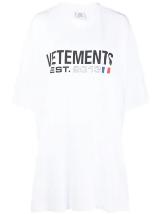 VETEMENTS Womens Logo Cotton T-Shirt