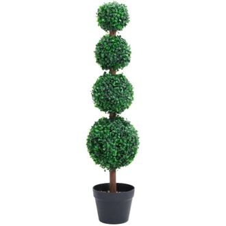 vidaXL Pianta di Bosso Artificiale a Sfera con Vaso Verde 90 cm - Vidaxl