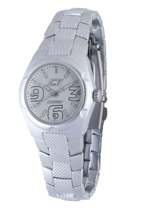 Chronotech Womens Silver Dial Stainless Steel Watch - One Size