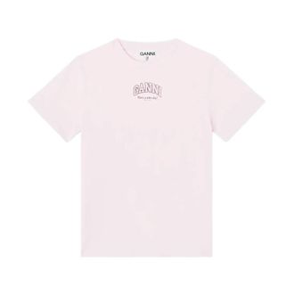 Ganni T-Shirts, female, Pink, S, Essentials Tee
