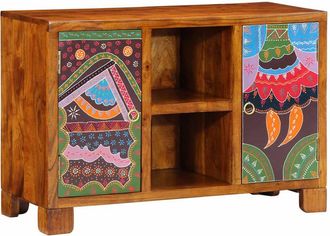Berkfield Home Sideboard Multicolour 90x35x60 Solid Wood Acacia