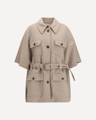 Max Mara Mantella Nettare in cashmere con cintura Woman M-L