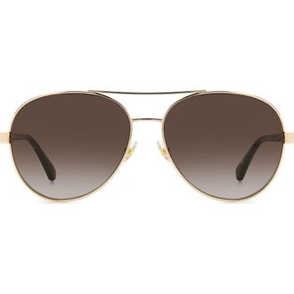 Kate Spade New York averie 58mm aviator sunglasses in 0J5G-Ha at Nordstrom Rack