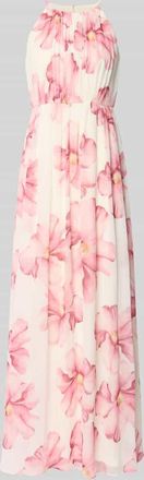 Jake*s Maxikleid aus Chiffon im Allover-Look in Ecru, Gr&ouml;&szlig;e 32