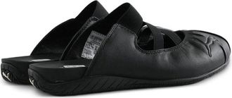 Puma Leather Slip-On Slip-On Flat - Black